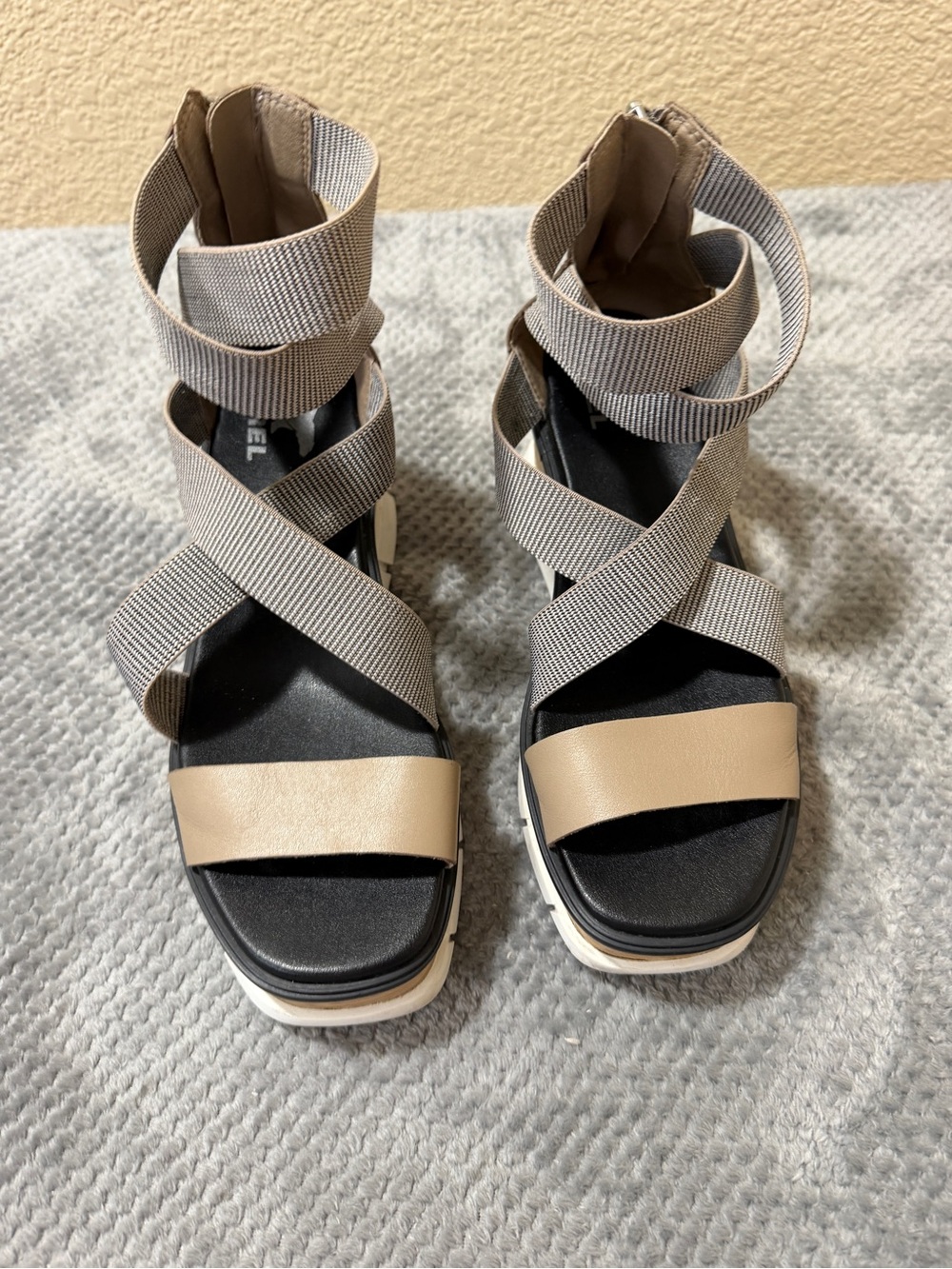 Sorel Joanie III Sandals Womens Size 7.5 Sport Strap Wedge Casual Comfort Shoes